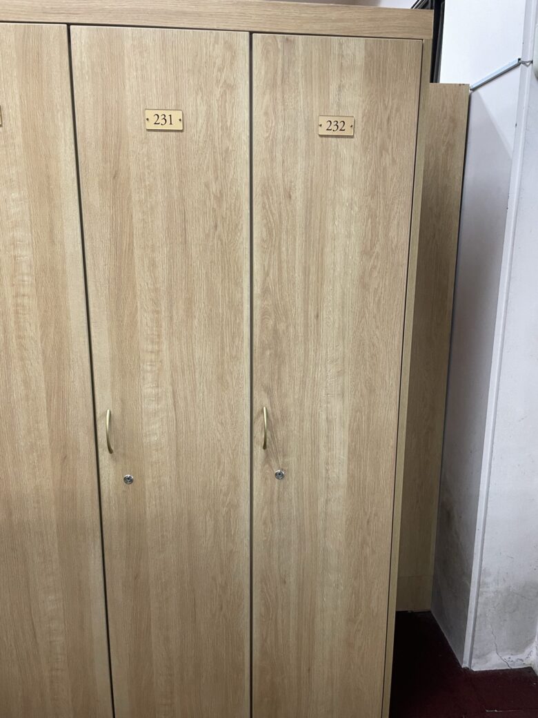 Individual locker close-up