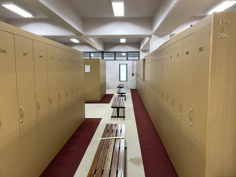 Men's locker room interior