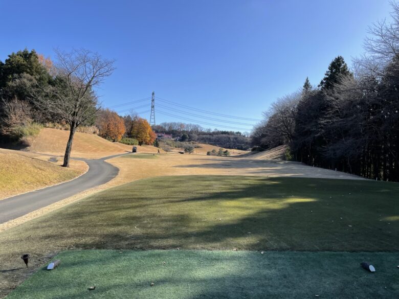 Hole 18 tee shot view