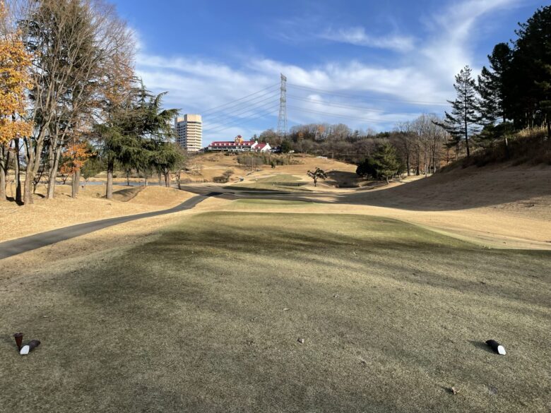 Hole 9 tee shot view