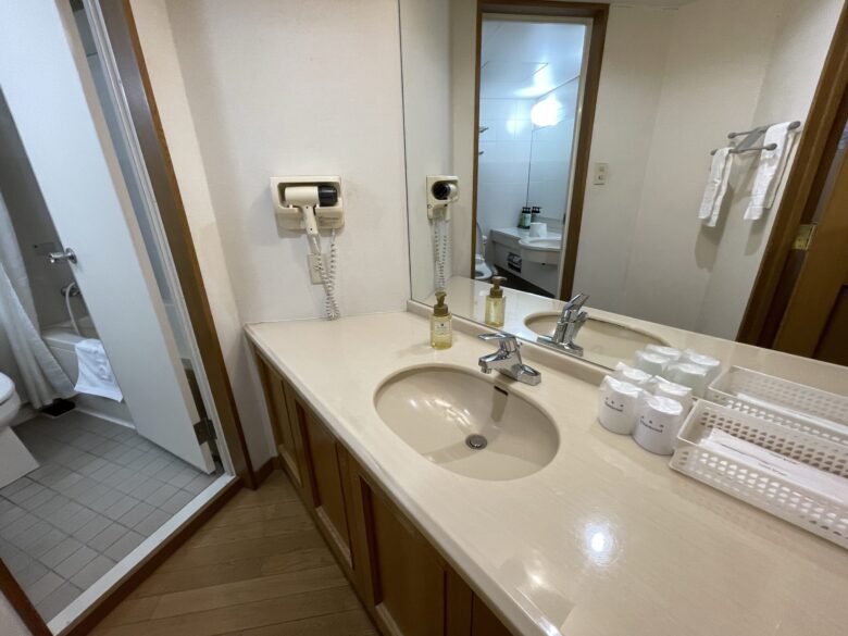 Bathroom sink area