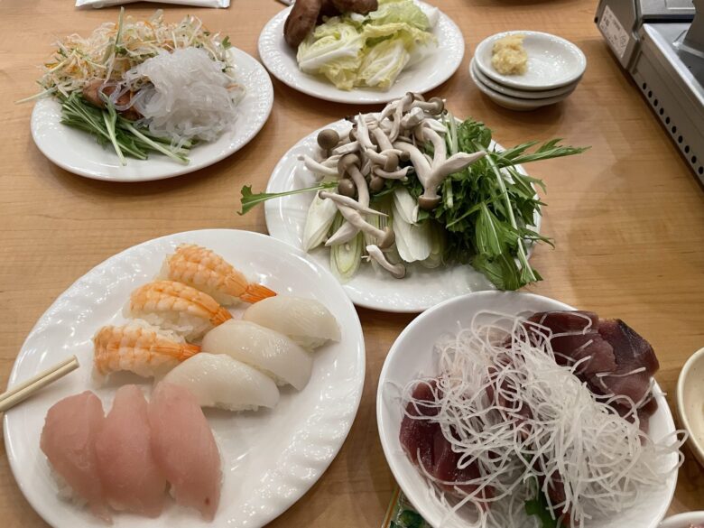 Sushi selection