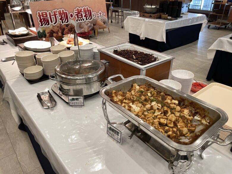 Shabu-shabu buffet dinner spread