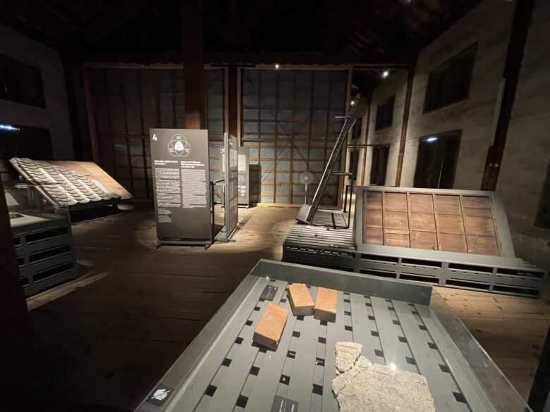 Historical exhibits inside the West Storehouse