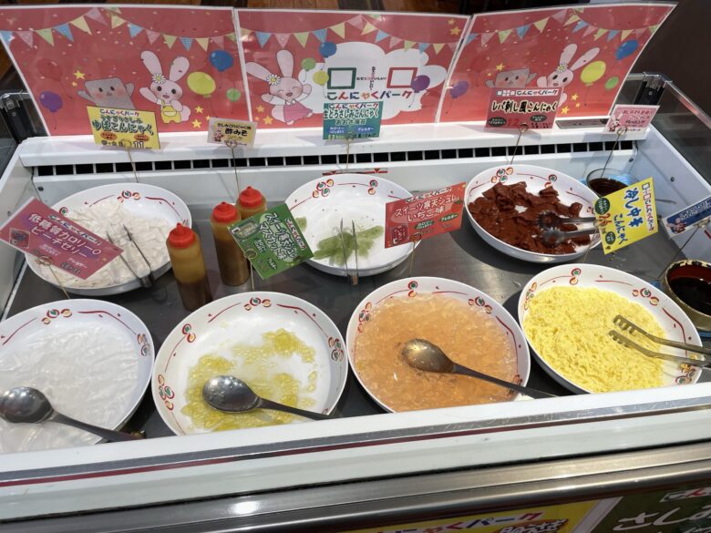 Konnyaku-based sweets buffet corner