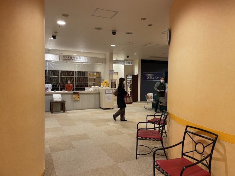 Wear/towel rental counter