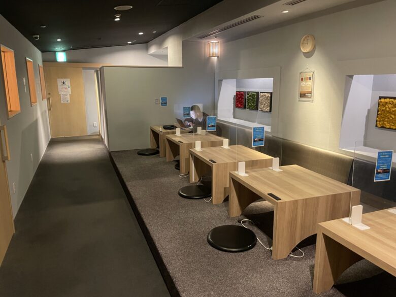Coworking space with desk and chair