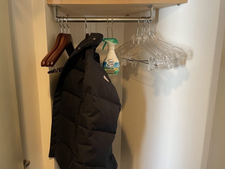 Closet with hangers