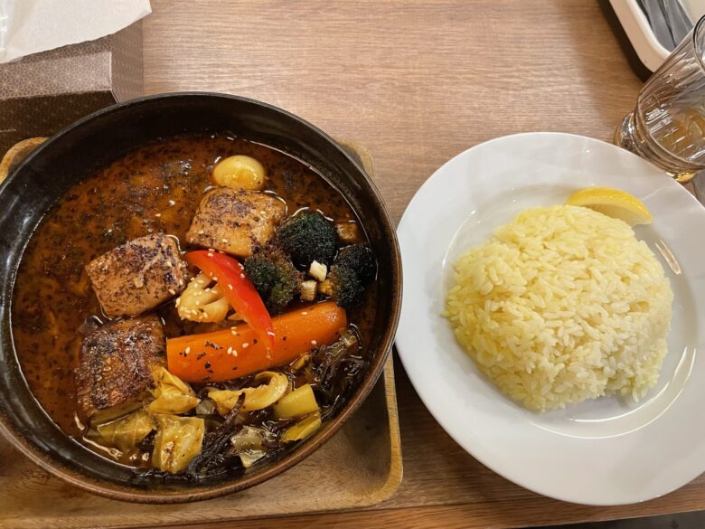 Ordered soup curry dish