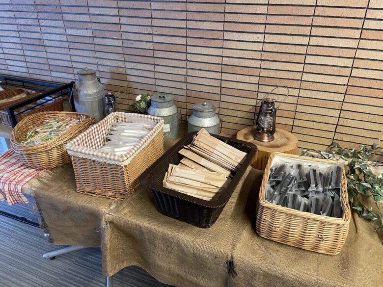 Amenity station near front desk