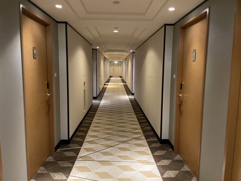 Hallway to guest rooms