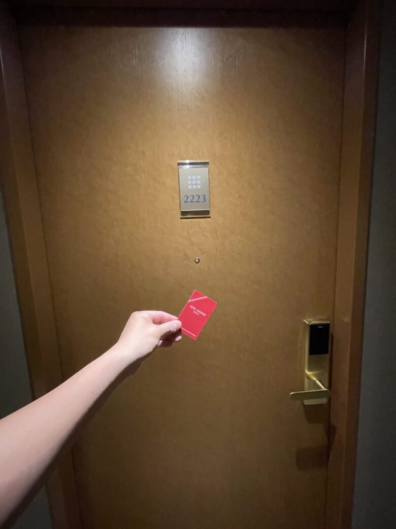 Hotel room door