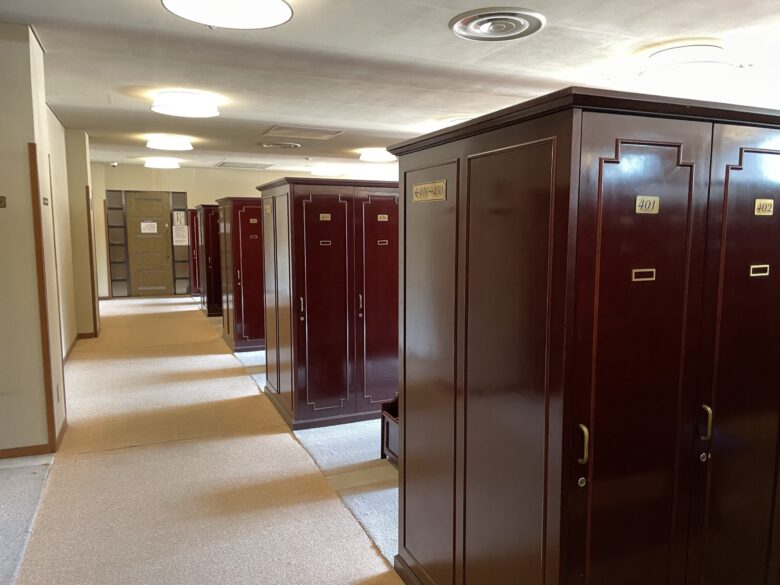 Men's locker room interior