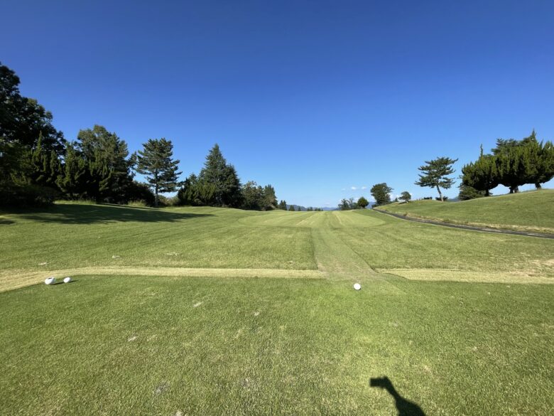 South hole 1 tee shot view