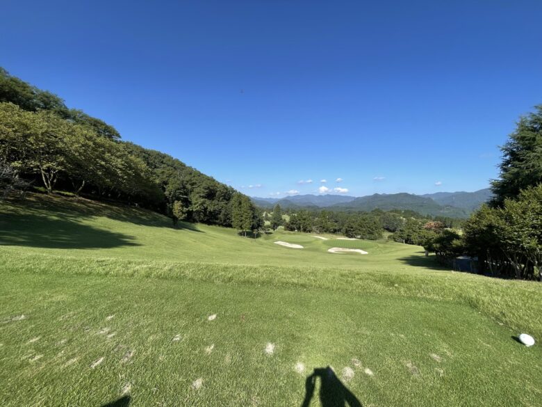South hole 2 tee shot view