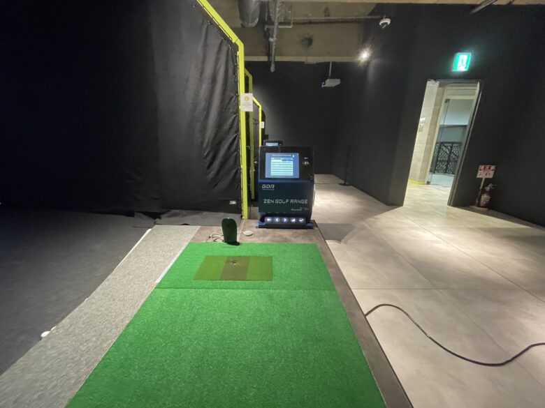 Interior of an indoor golf school