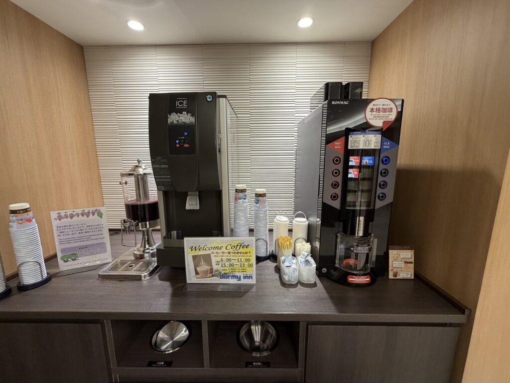 ドーミーイン甲府丸の内 ウェルカムドリンク