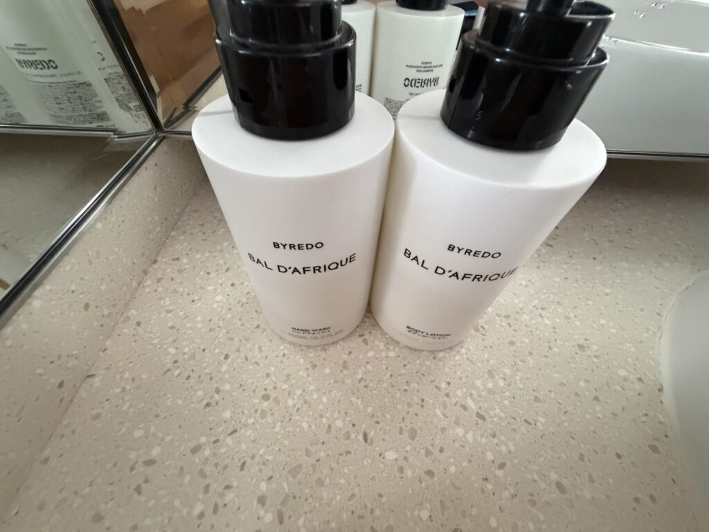 Shampoo and conditioner bottles