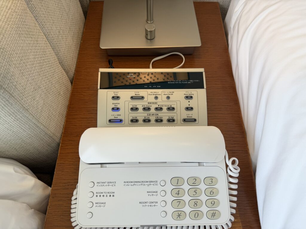 Outlets next to the desk