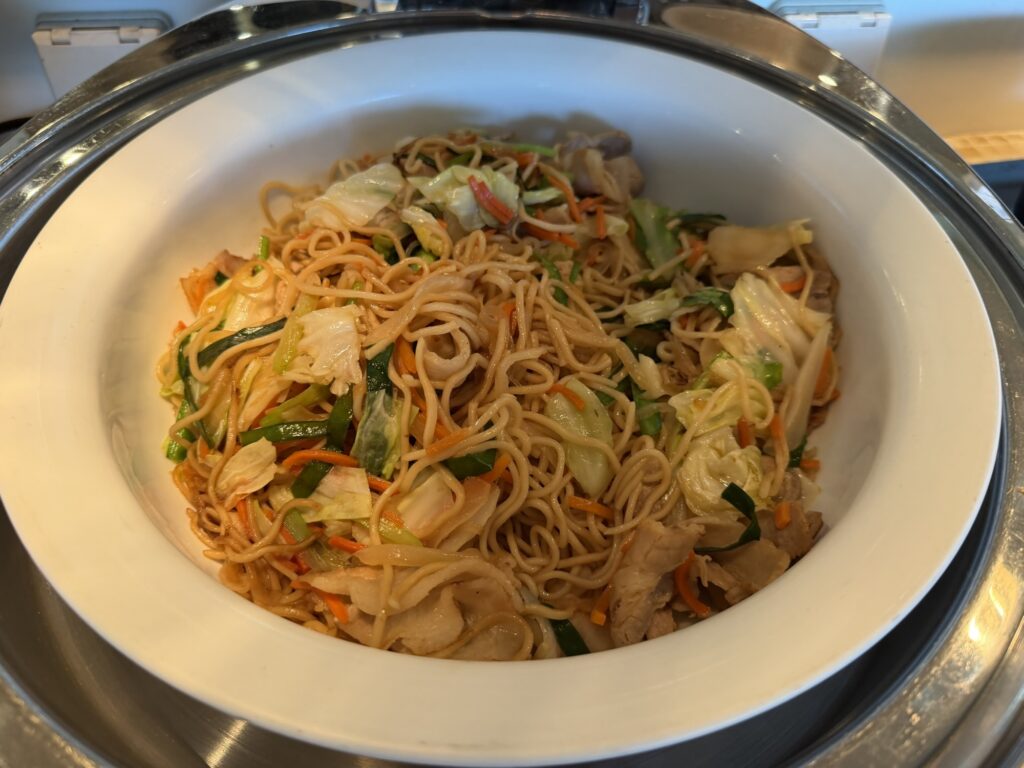 Yakisoba-style pasta with plenty of vegetables