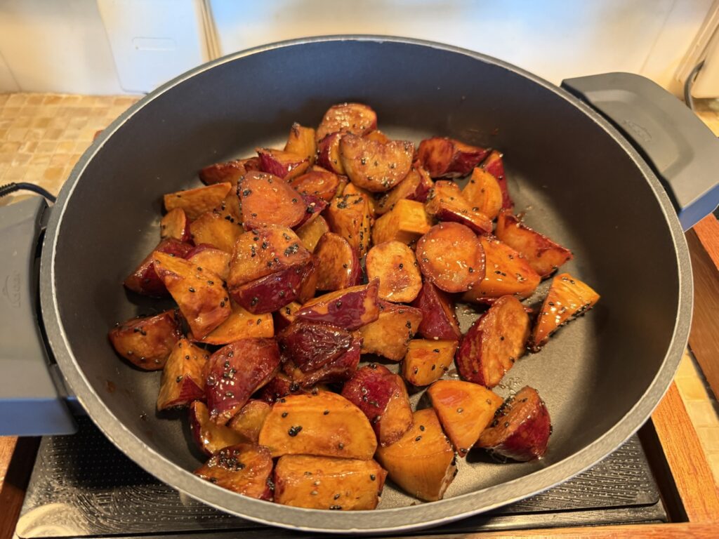 Caramelized sweet potato