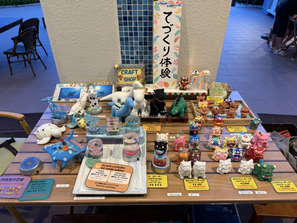 Craft experience shop inside the hotel