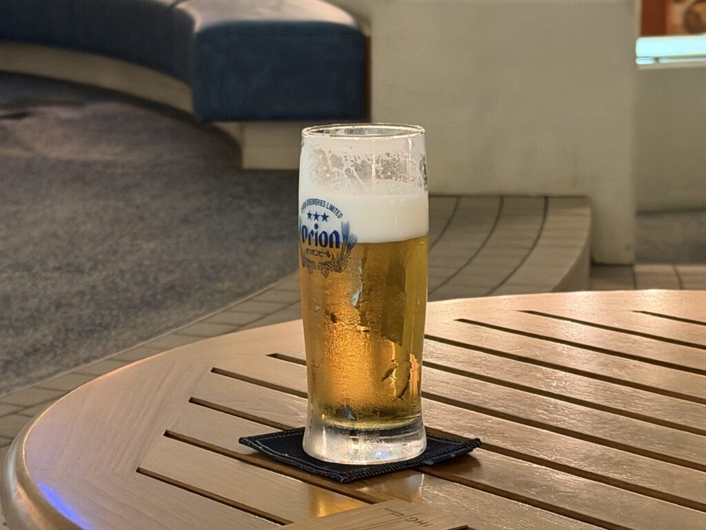 夕食に合わせて楽しんだ生ビール