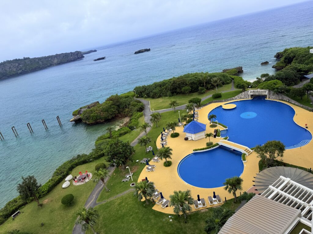 Private beach in front of the hotel