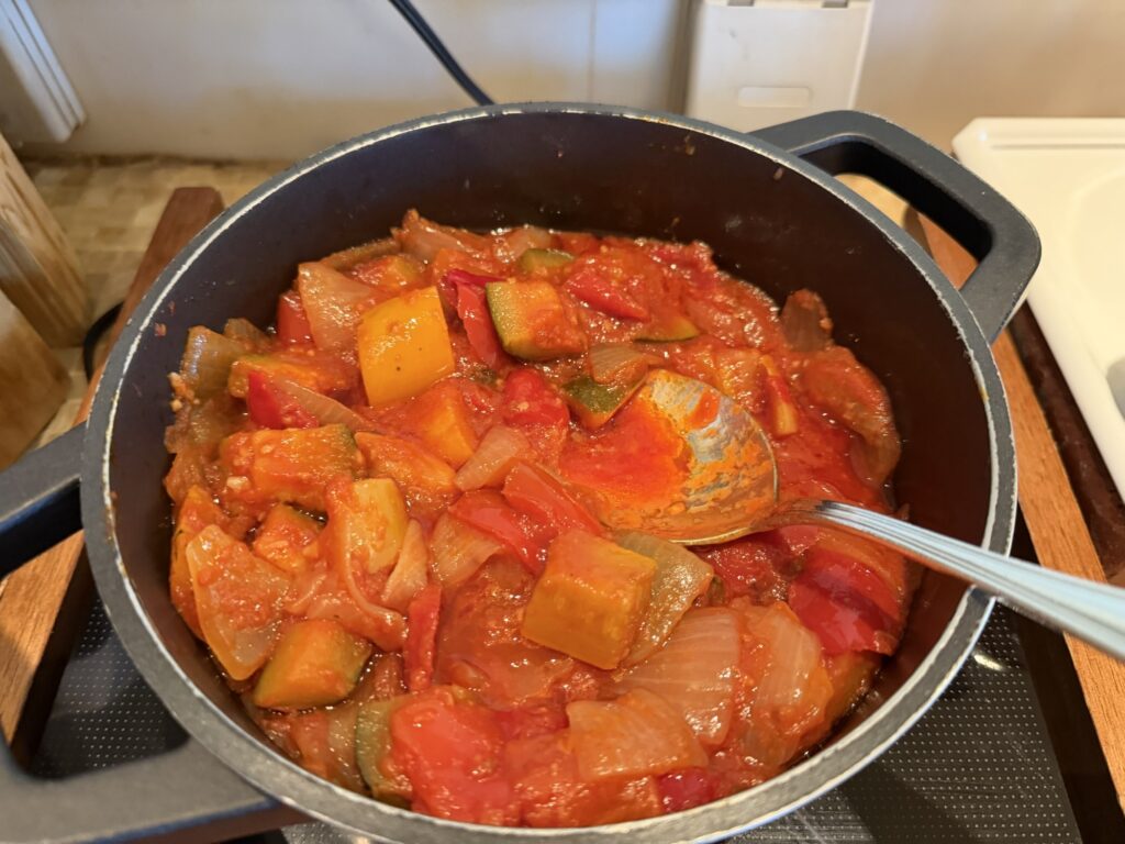 Tomato-based vegetable stew