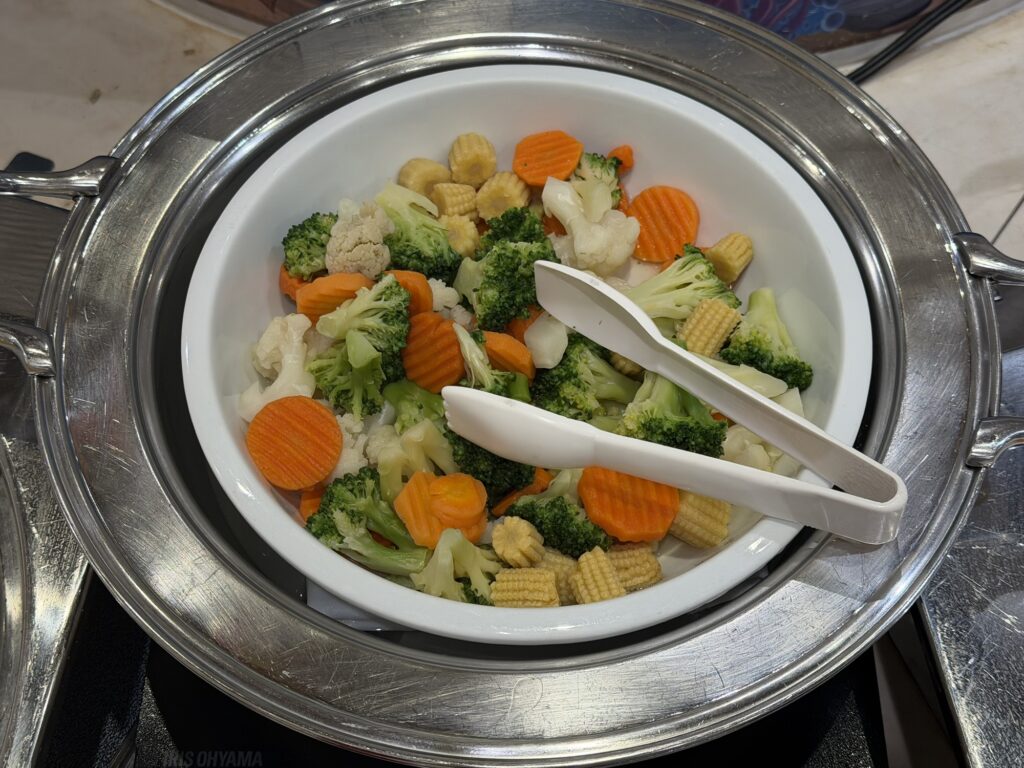 温野菜のコーナー