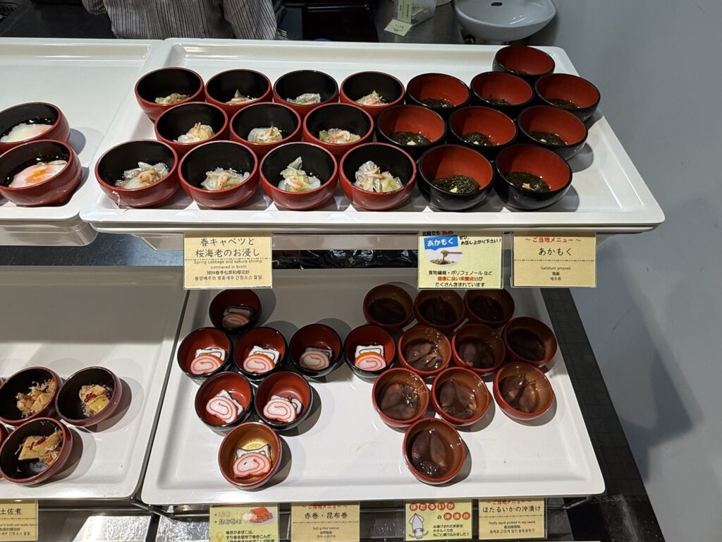 海鮮丼のネタコーナー