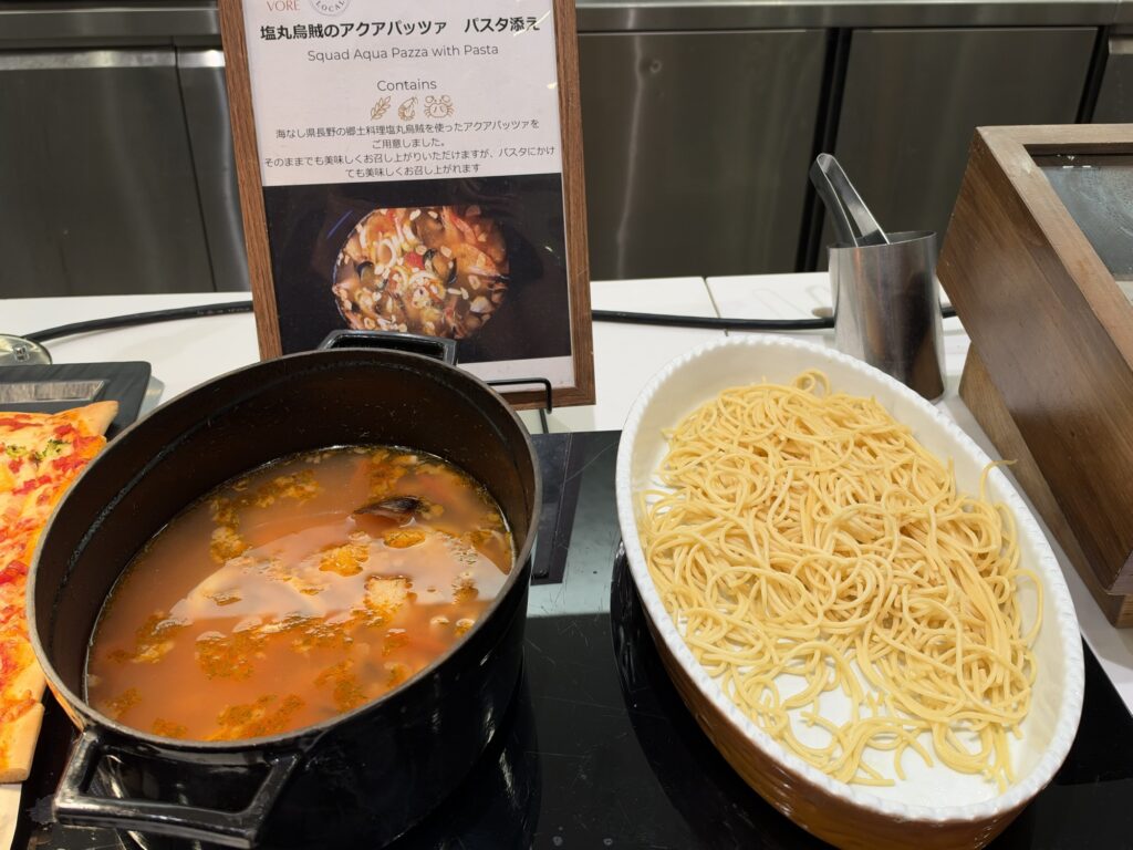塩丸烏賊のアクアパッツァとパスタ