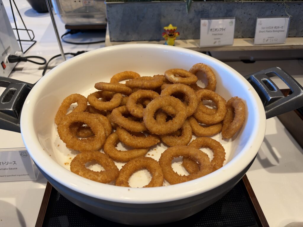 メルキュール長野松代リゾート&スパの朝食のオニオンリング